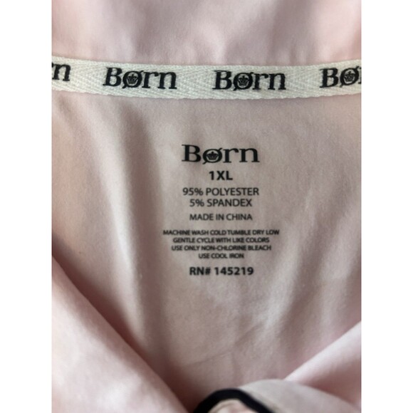 Born 2 Piece Pajama Set Womens 1XL Long Sleeve Top and Pants Pink Black Soft - Picture 6 of 11